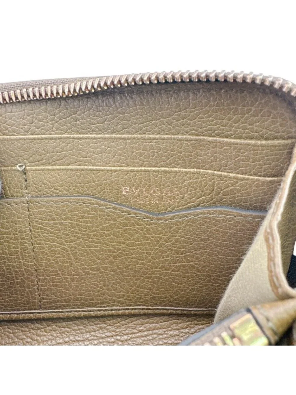 Bvlgari B.zero1 Leather Wallet Brown